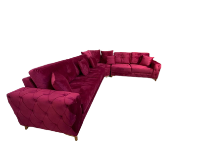 Lovely Corner Sofa- Velvet Corner Sofa Bed With Storage