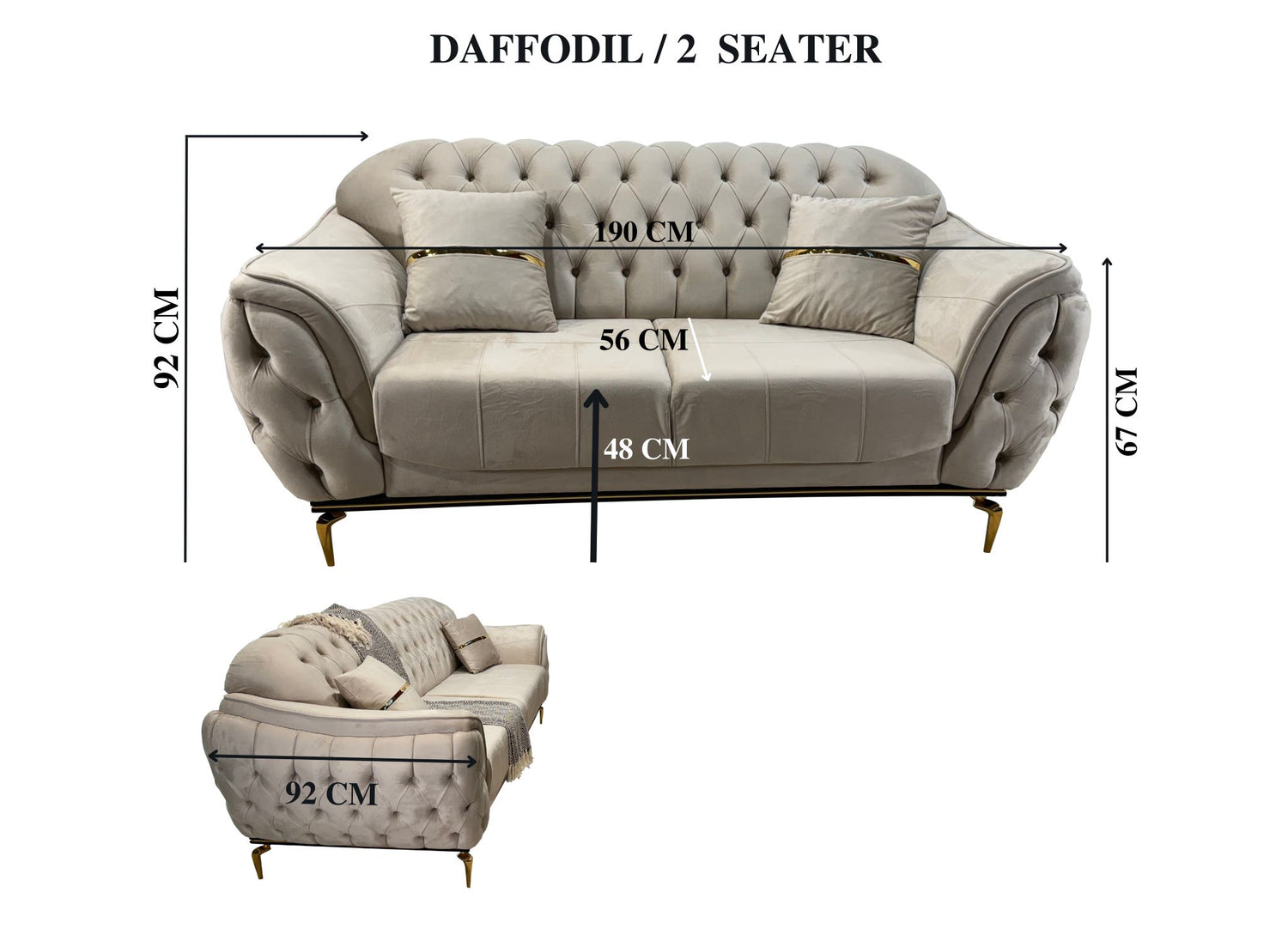 Upgrade your living space with the Q&amp;P Furniture Daffodil Sofa. Modern design, plush comfort, and durable build make it the perfect choice for any home.