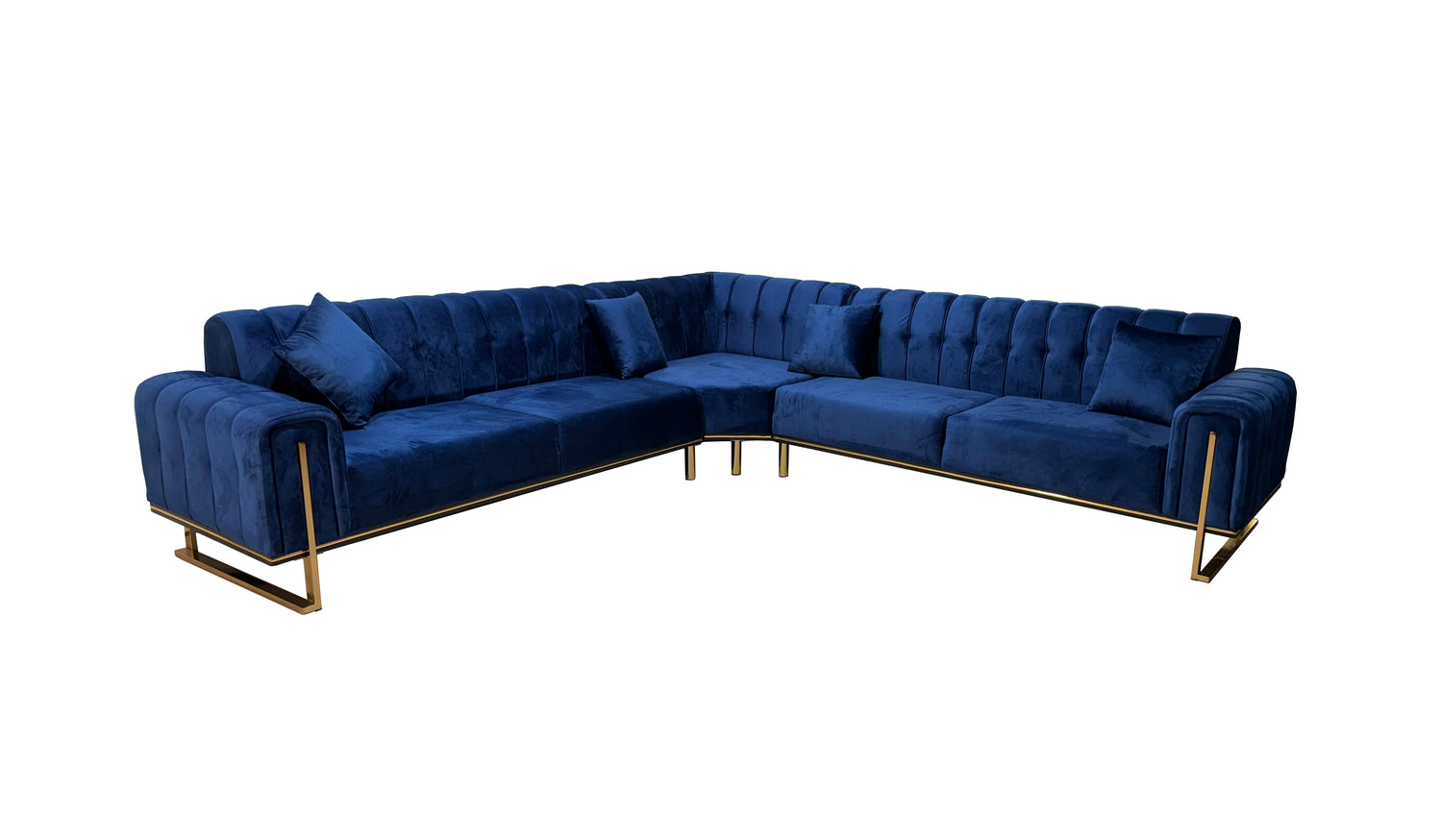 London Corner Sofa-Velvet