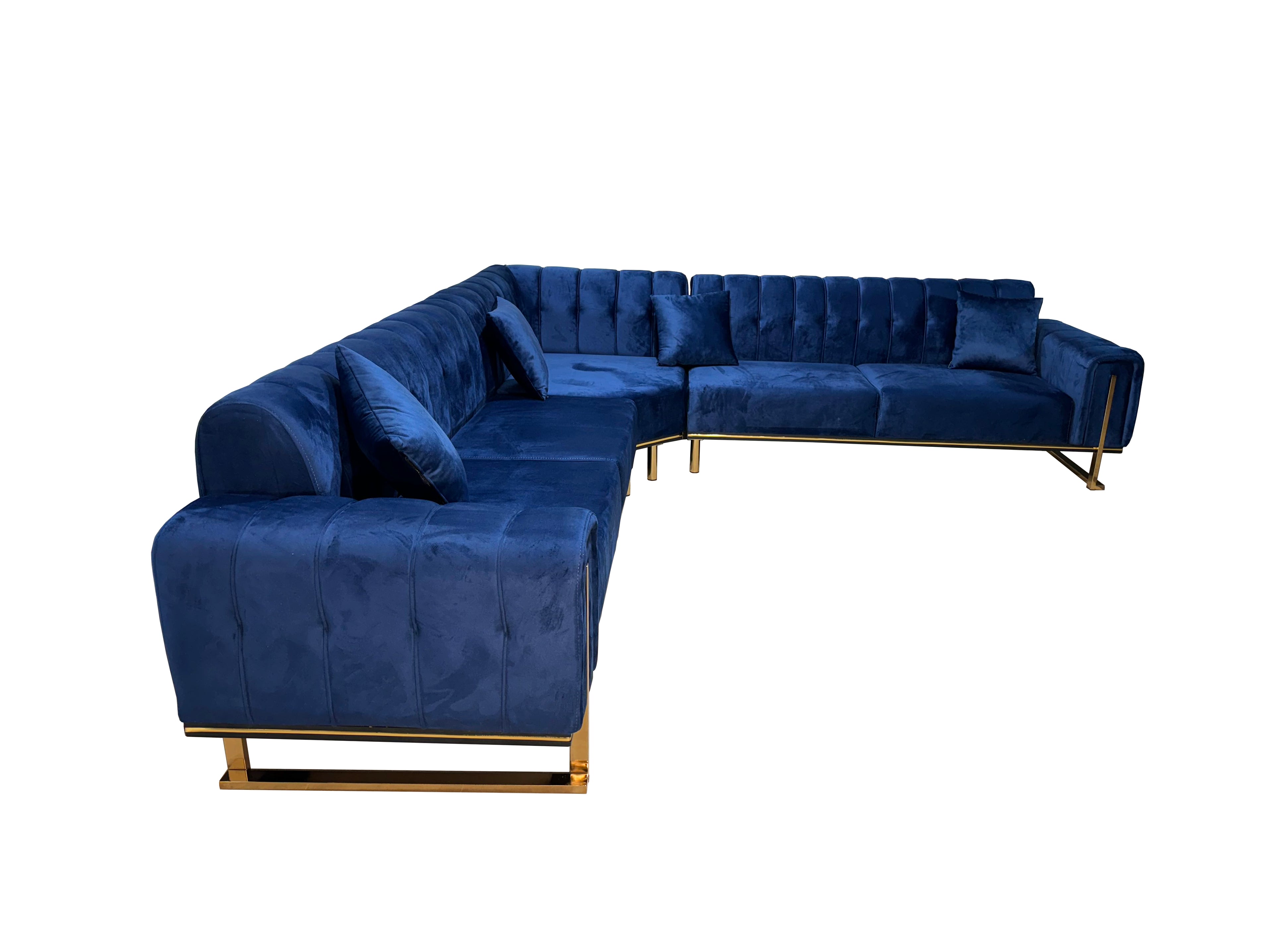 London Corner Sofa-Velvet