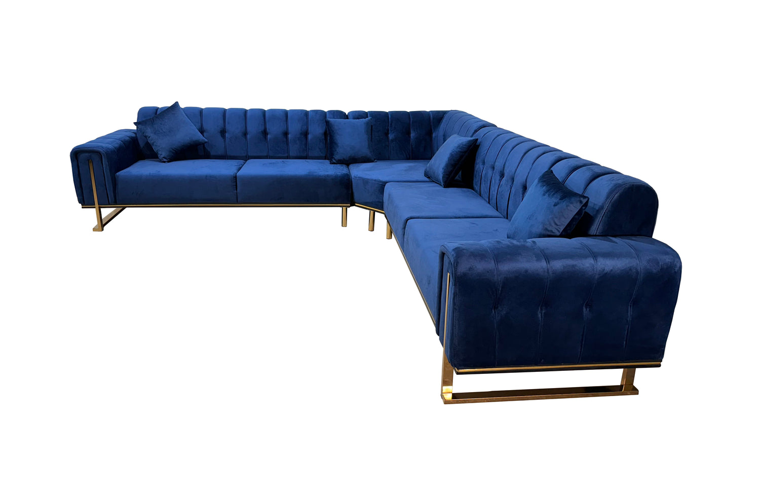 London Corner Sofa-Velvet