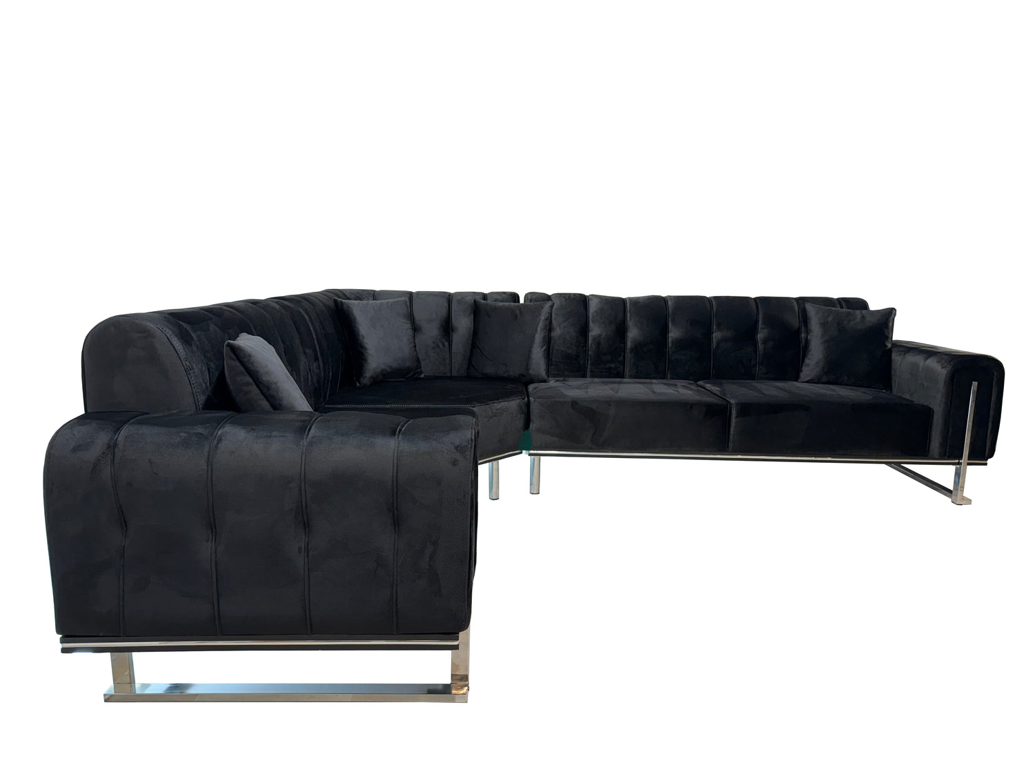 London Corner Sofa-Velvet