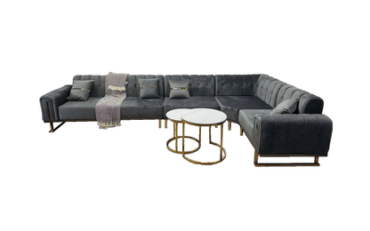 London Corner Sofa-Velvet