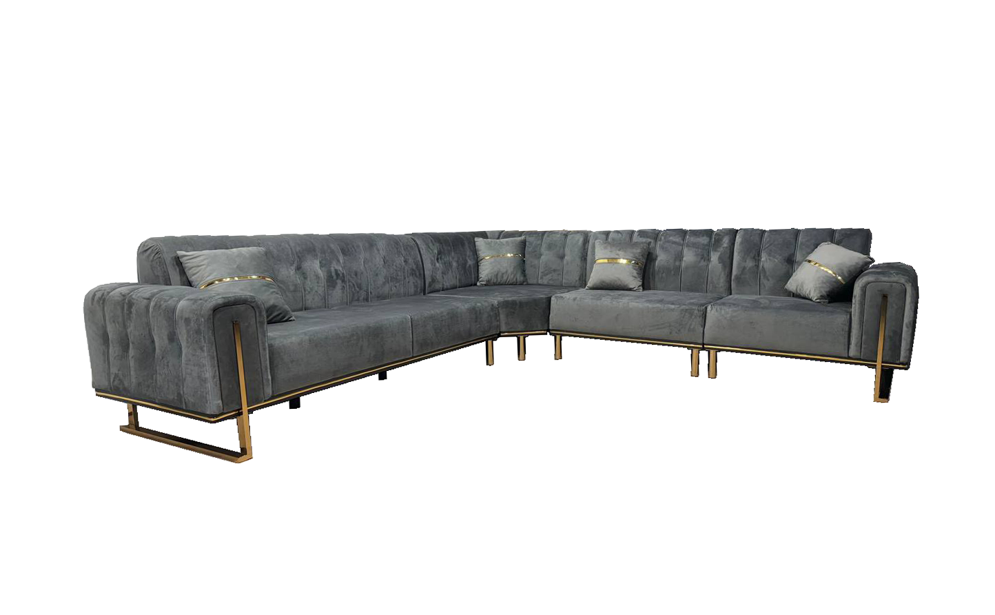 London Corner Sofa-Velvet