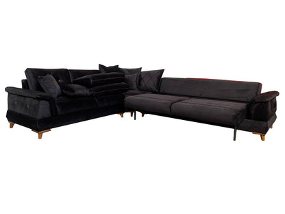 Corner sofa bed with storage