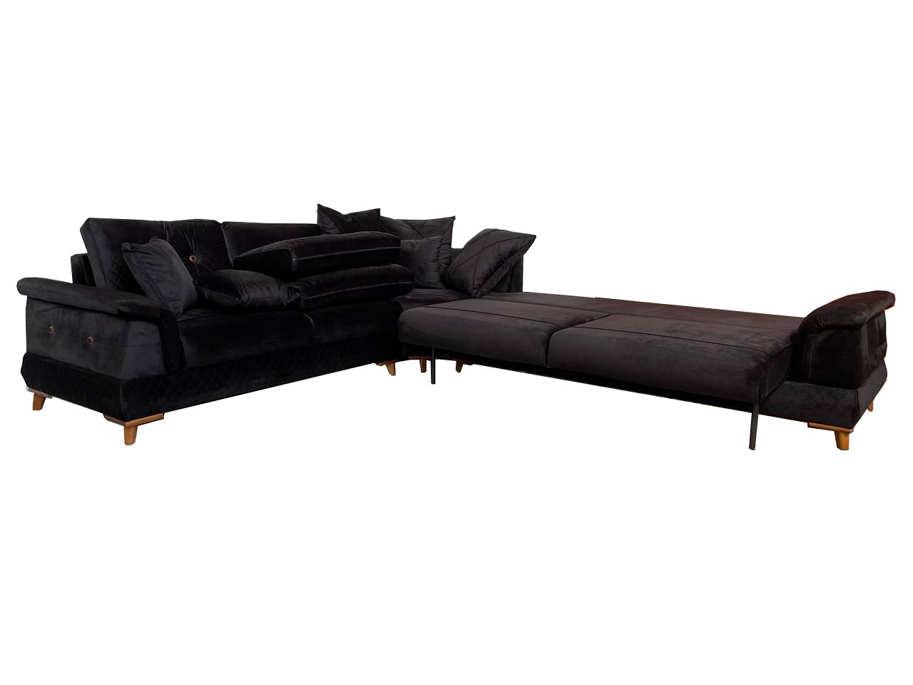 Corner sofa bed with storage