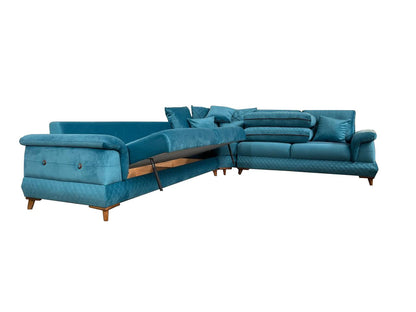 Corner sofa bed with storage