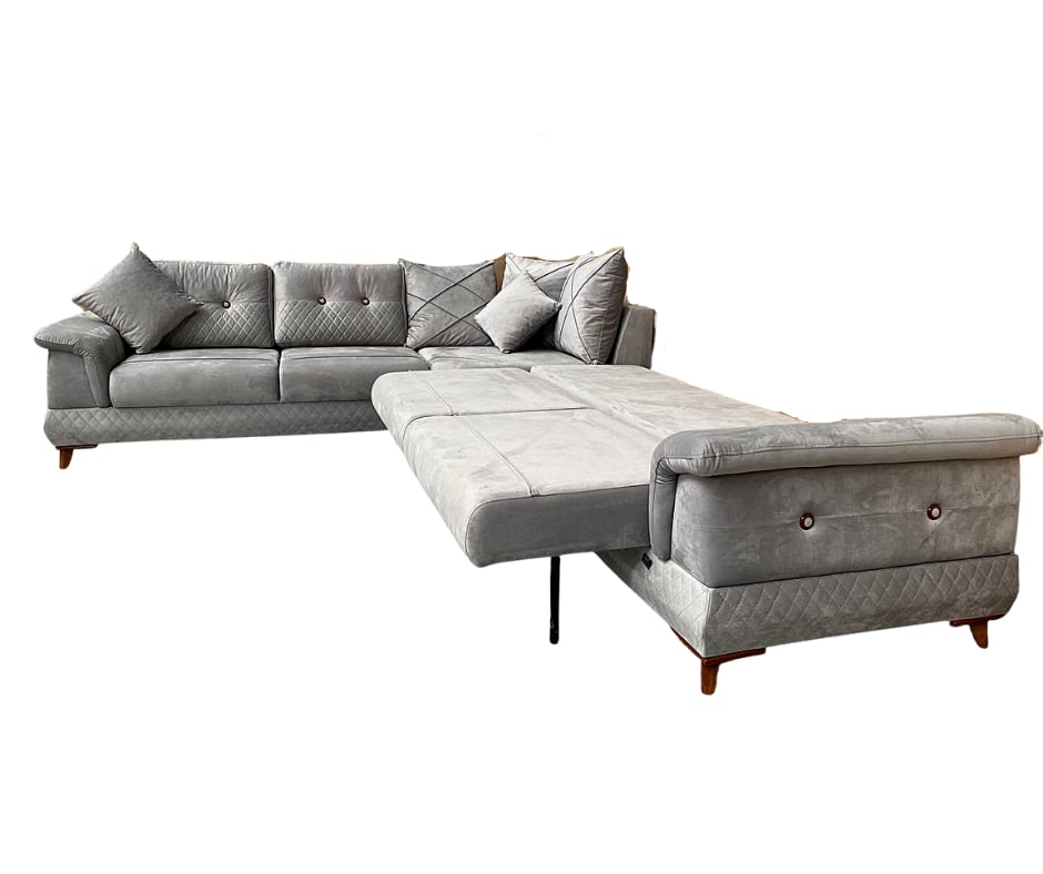 Corner sofa bed with storage