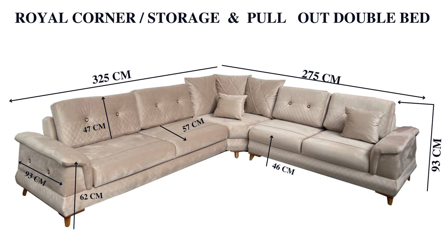 Royal Corner Sofa bed with storage